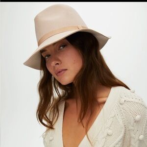 COPY - Aritzia, pink fedora hat.